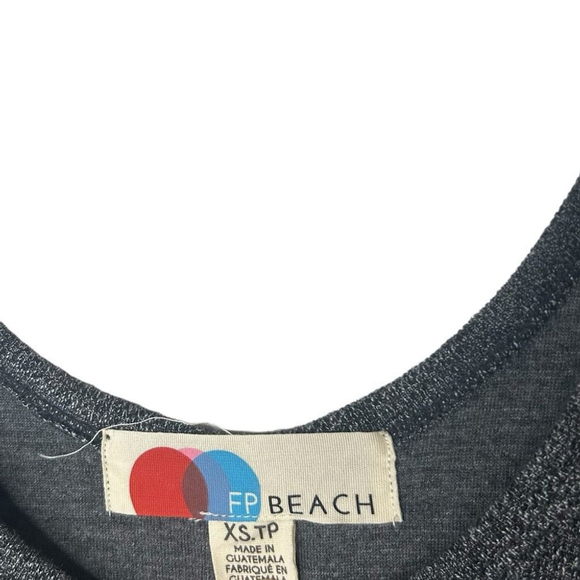 Free People Beach Gray BiCoastal Set Sleeveless Knit Jumpsuit Cardigan Set XS - Picture 10 of 16